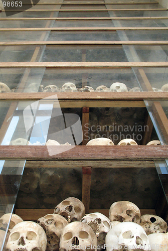 Image of Countless Khmer Rouge victims at Choeung Ek, Cambodia