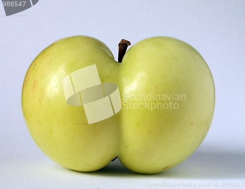 Image of apple of a funny shape