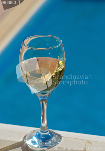 Image of Wine poolside