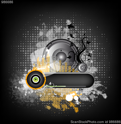 Image of Music grunge colorful background