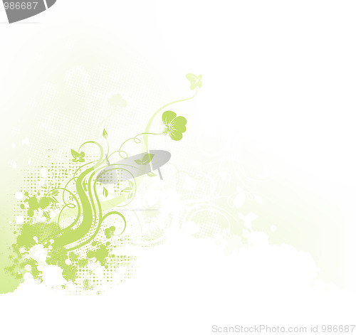 Image of Floral grunge background