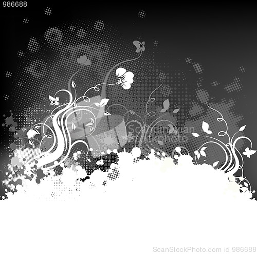 Image of Grunge floral background