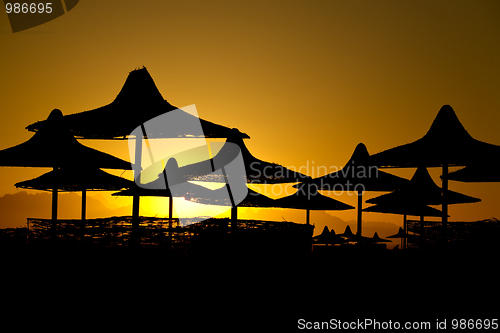 Image of sunset on beach