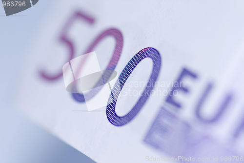 Image of Close up of euro bills