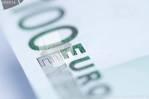 Image of Close up of euro bills