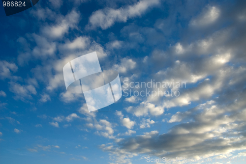 Image of Cloudy blue sky