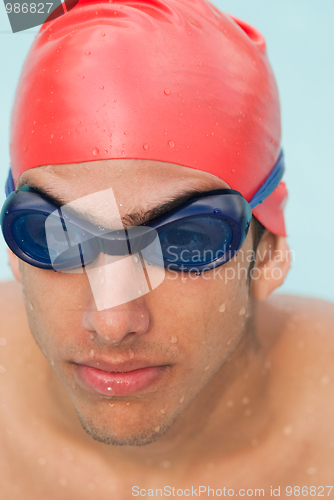 Image of Close up of swimmer