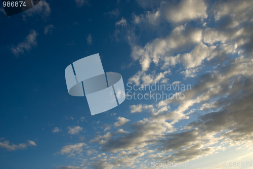 Image of Cloudy blue sky