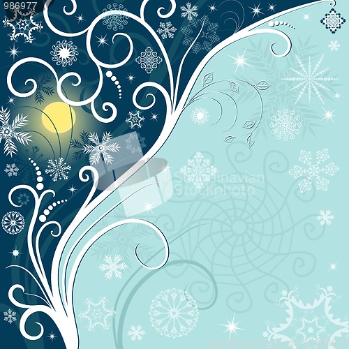 Image of Blue christmas frame