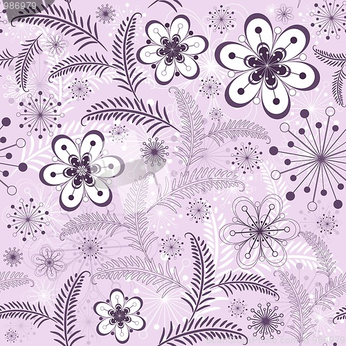 Image of Seamless pink floral pattern