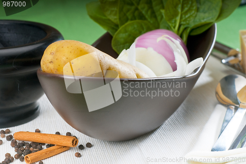 Image of fresh vegetables and spice