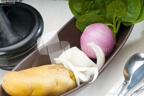 Image of fresh vegetables and spice