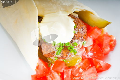 Image of falafel wrap