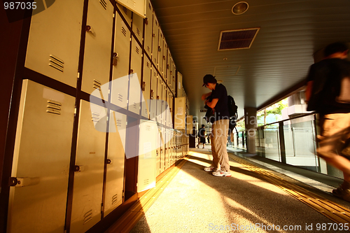 Image of asian student in school