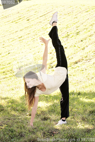 Image of Woman working out outdoors