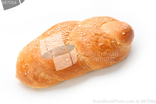 Image of Bread loaf isolated on white background