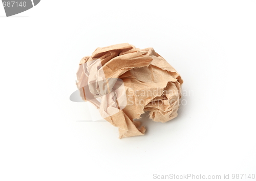 Image of The closeup of crumpled paper