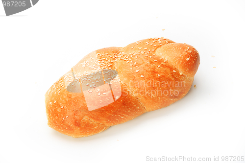 Image of Bread loaf isolated on white background