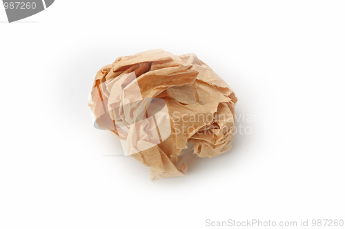 Image of The closeup of crumpled paper