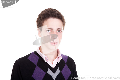 Image of cute boy with blue eyes