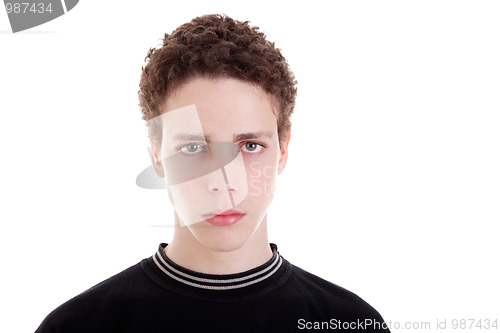 Image of cute boy with blue eyes