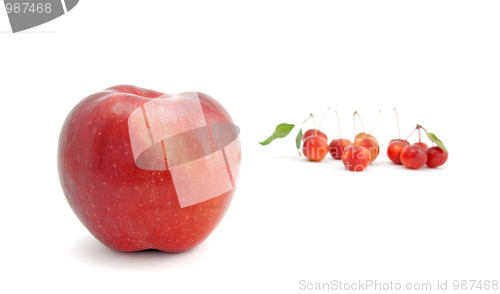 Image of Red apples on white background