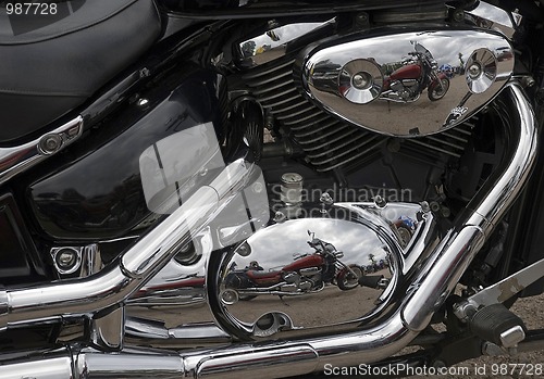 Image of reflected bike