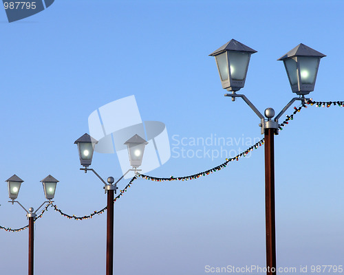 Image of street lamps