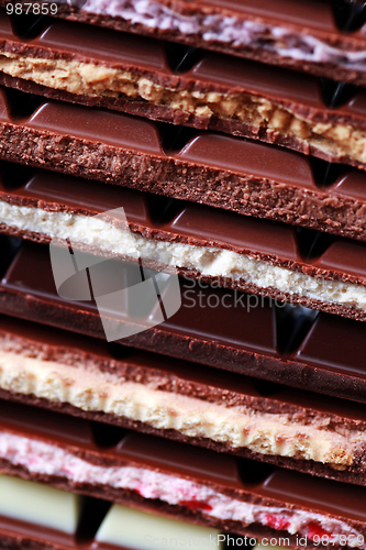 Image of stack of chocolate