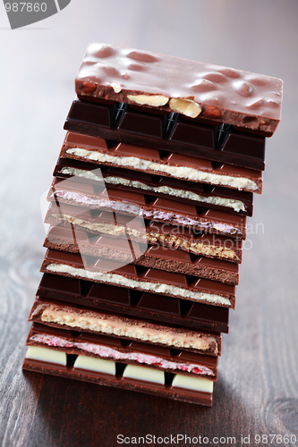 Image of stack of chocolate