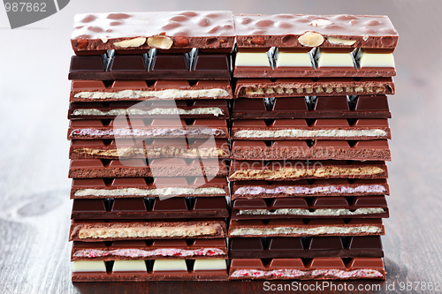 Image of stack of chocolate