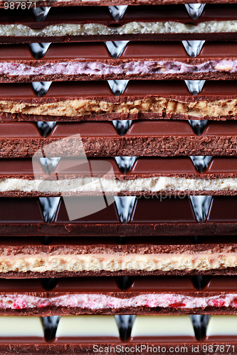 Image of stack of chocolate