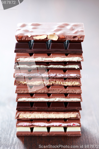 Image of stack of chocolate