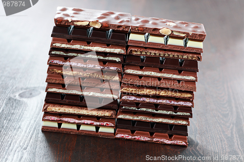 Image of stack of chocolate