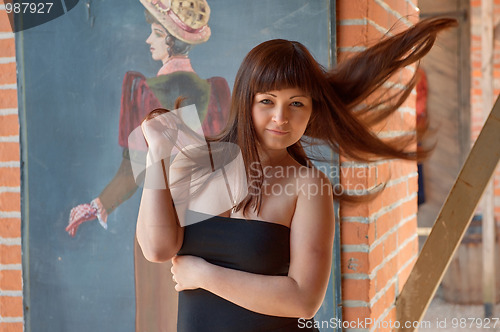 Image of Beauty red-haired girl.
