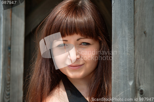 Image of Portrait of beauty red-haired girl.