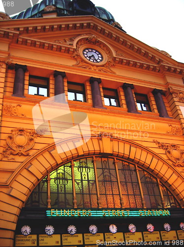 Image of Flinder's station. Melbourne. Australia