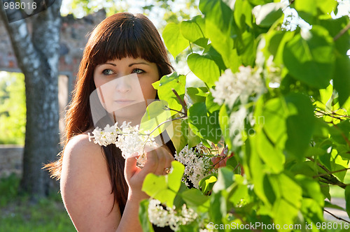 Image of Beauty girl in lilac.