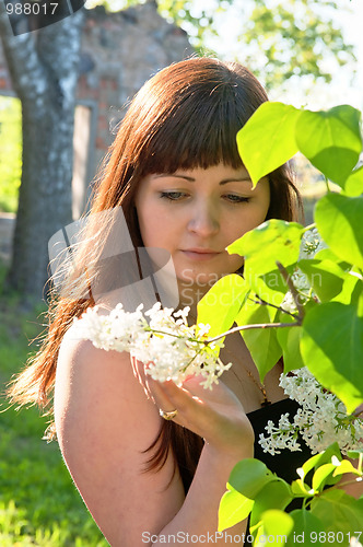 Image of Beauty girl in lilac.