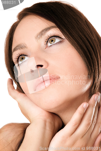 Image of Closeup portrait of a dreamy girl
