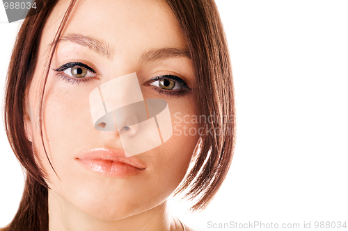 Image of Closeup portrait of a lovely young woman
