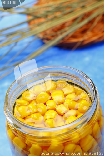 Image of Preserved sweetcorn in jar