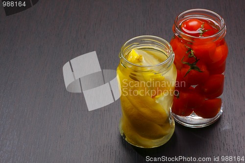 Image of Jars with preserved food