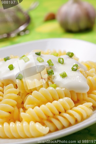 Image of Fusilli with cream and chives