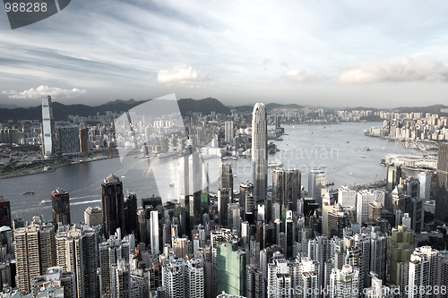 Image of Hong Kong city in low saturation