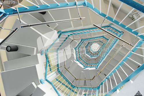 Image of spiraling stairs