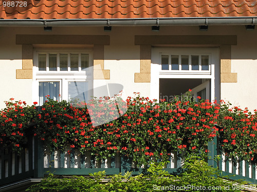 Image of Beautiful decorated balcony