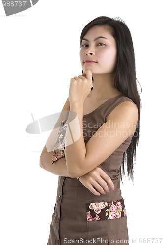 Image of woman thinking of something