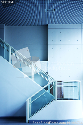 Image of Modern interior of hall with stair
