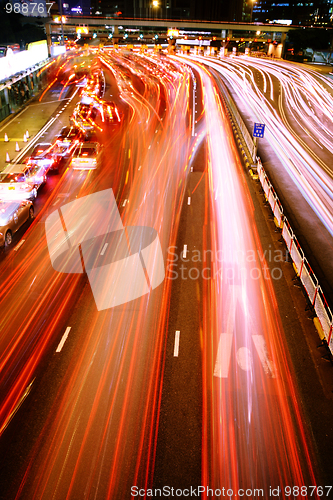 Image of hong kong traffic night